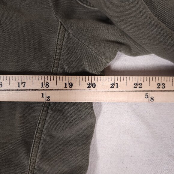 Faherty Shirt Jacket Mens XS Utility Long Sleeve Button Up Pockets Army Green - Picture 5 of 14